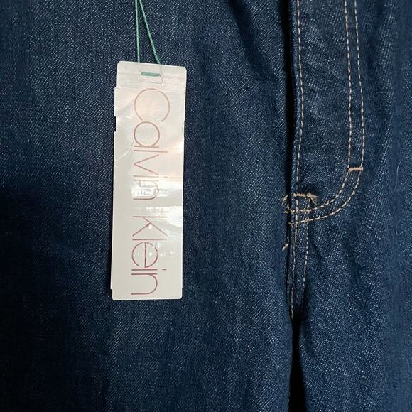 Calvin Klein Vintage 80's Deadstock Western Boot Leg Style Dark Denim Long - Picture 2 of 9